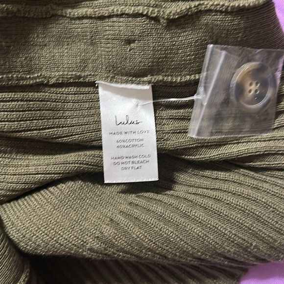 Lulus S Olive Green Boat Neck Ribbed Knit Long Sleeve Mini Sweater Dress - Picture 11 of 11